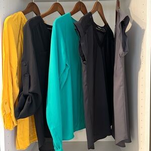 5 express dressy work tops bundle blouses xs s